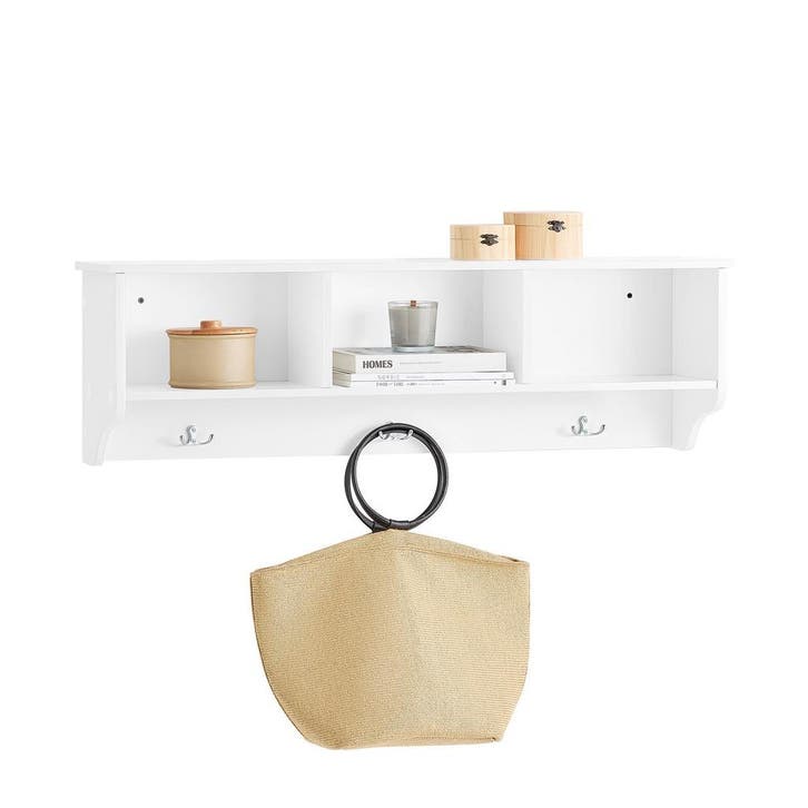 2dekans | SoBuy Wandkapstok – Met 3 Vakken & Haken – max. 21, Huis en Inrichting, Woonaccessoires | Kapstokken, Ophalen of Verzenden