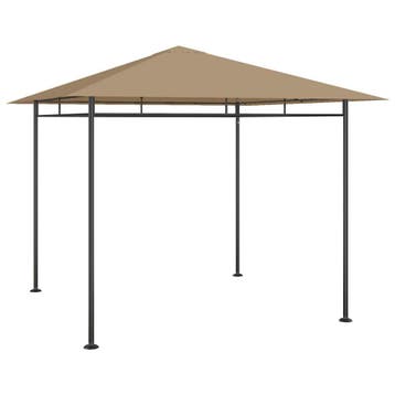 vidaXL Prieel 180 g/m² 3x3x2,7 m taupe, Verzenden