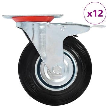 vidaXL 12 st Zwenkwielen 125 mm, Verzenden