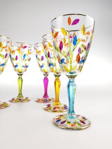 Secoloventesimo - Kelk (6) - Leaves Gold Chalice - 24 kt