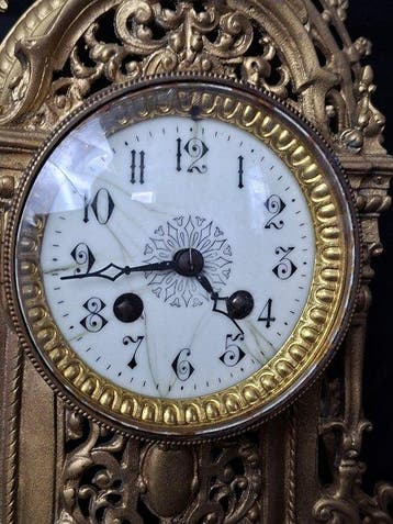 Pendule - Brons - 1850-1900 - Franse pendule, Antiquités & Art, Antiquités | Horloges