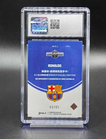 2022/23 DAKA FC Barcelona Holocene Ronaldo Autograph /5, Verzamelen, Nieuw