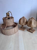 Lamp - bamboe, rattan en stro van Wenen - Een paar