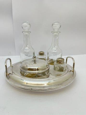 Service de table - Plaqué(e) argent, Verre - Set huile et