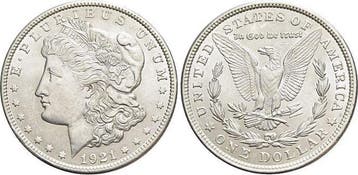 Dollar 1921 Vereinigte Staaten von Amerika, Timbres & Monnaies, Monnaies | Amérique, Verzenden