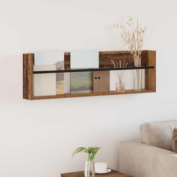 vidaXL Tijdschriftenrek Oudhout 100 x 12 x 30 cm Bewerkt, Verzenden, Nieuw