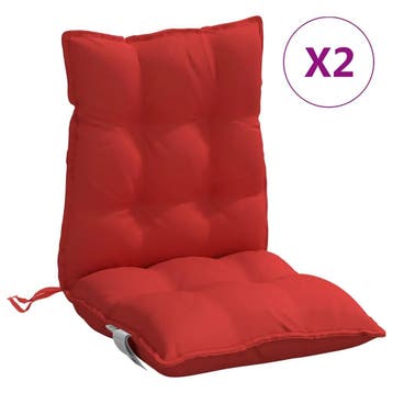 Lot 2 coussins chaise rouge 100x50cm - Retour client -40%, Verzenden