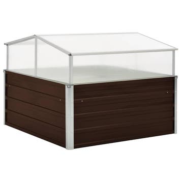 vidaXL Tuinkas 100x100x85 cm gegalvaniseerd staal bruin, Verzenden, Nieuw