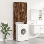 vidaXL Wasmachinekast 64x25,5x190 cm gerookt eikenkleurig, Verzenden