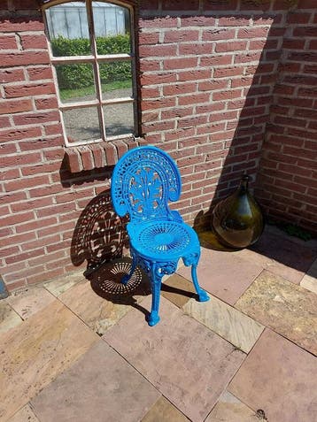 AANBIEDING Bistro Stoel ( blauw), Verzenden
