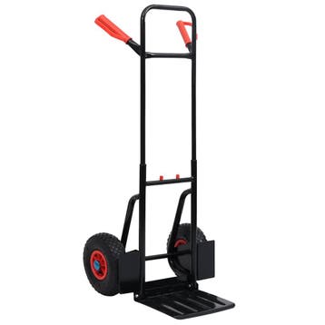 vidaXL Steekwagen telescopisch 200 kg zwart en rood, Doe-het-zelf en Bouw, Verzenden, Nieuw