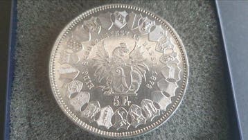 Zwitserland. 5 Francs 1879 / Basel Shooting Festival (Zonder