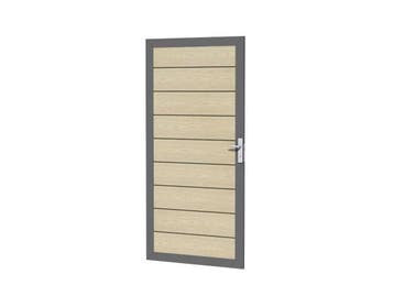 Veiling - Aluminium tuindeur - houtlook eik - 183x93 cm, Tuin en Terras, Nieuw