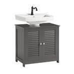 2dekans | SoBuy Wastafelmeubel - 2 Deuren En 2 Laags - Grijs, Bricolage & Construction, Bois & Planches, Ophalen of Verzenden