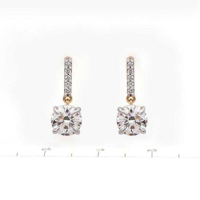 Ring - 14 karaat Geel goud - 2.10ct. tw. Diamant (Lab-grown), Bijoux, Sacs & Beauté, Bagues