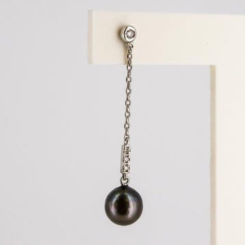 Boucles doreilles - 18 carats Or blanc Diamant (Naturelle), Nieuw