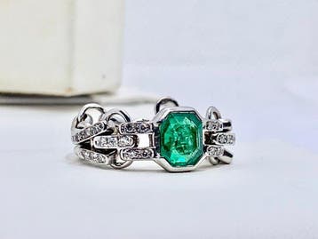Statement ring - 18 karaat Witgoud - 1.98ct. tw. Diamant