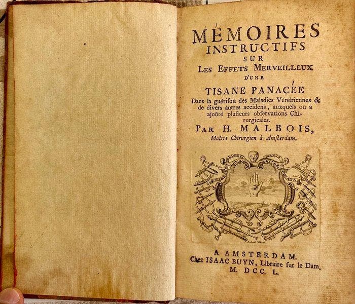 H. Malbois - Mémoires instructifs sur les Effets, Antiek en Kunst, Antiek | Boeken en Manuscripten
