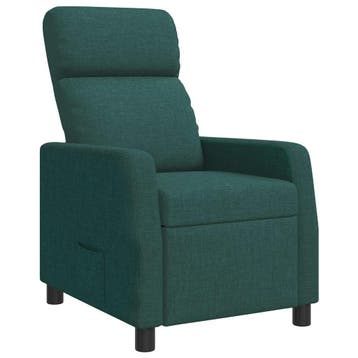 vidaXL Recliner Donkergroen Stof, Huis en Inrichting, Verzenden, Nieuw