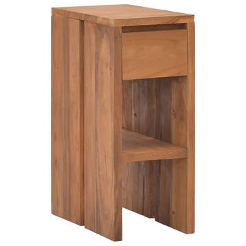 vidaXL Nachtkastje 20x35x50 cm massief teakhout, Verzenden, Nieuw