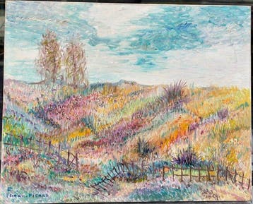 Étienne Picard (1935-1995) - Les Dunes fleuries (vendu sans, Antiek en Kunst
