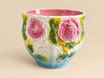 St-Amand - Bloempot - Faience - Antiek-100 jaar oud-