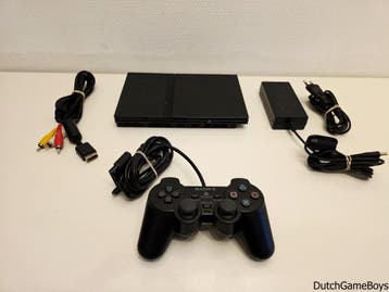 Playstation 2 / PS2 - Console - Slim Black + Controller - PA, Verzenden, Gebruikt