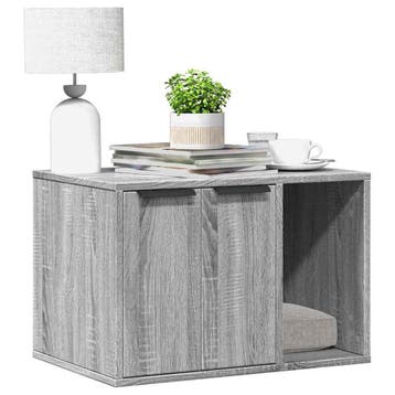vidaXL Kattenbakkast 60x40x40 cm bewerkt hout grijs sonoma, Verzenden