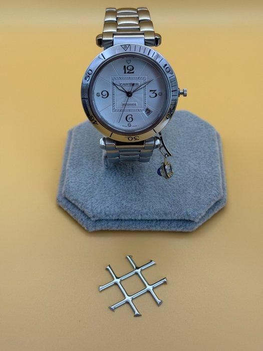 Cartier - Pasha Grille - 2379 - Heren - 2000-2010, Bijoux, Sacs & Beauté, Montres | Hommes