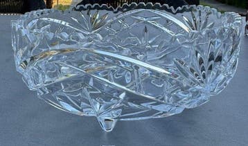 Drie prachtig bewerkte vintage schalen - Schaal - Glas - en