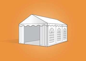 Ambisphere | tent 3x6m GRIJS Feesttent-Partytent, Partytent