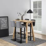 Barkruk kunstleer donkergrijs | In hoogte verstelbaar, Huis en Inrichting, Barkrukken, Verzenden, In hoogte verstelbaar, Nieuw