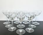 Verre à eau (10) - Ancienne taille avec palmettes Art déco -