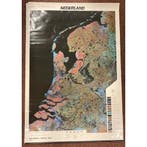 Klassikale kaart/poster Satellietbeeldkaart Nederland, Verzenden, Nieuw