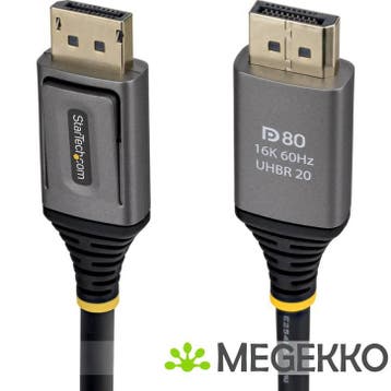 StarTech.com DP21V-2M-DP80-CABLE DisplayPort kabel Zwart, Verzenden