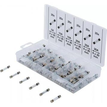 Assortiment glaszekeringen 120-delig (Assortimenten), Verzenden, Nieuw