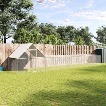 vidaXL Kippenren 8x2x2 m gegalvaniseerd staal, Dieren en Toebehoren, Verzenden, Nieuw