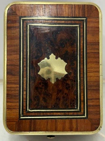 Boîte - Laiton doré, Palissandre, Bois de thuya, Citronnier, Antiquités & Art