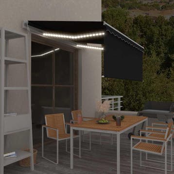 vidaXL Luifel automatisch met gordijn LED windsensor 3x2,5 m, Verzenden, Nieuw