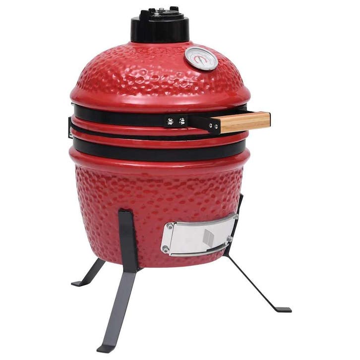vidaXL Kamado barbecue 2-in-1 56 cm keramiek rood, Elektronische apparatuur, Overige elektronische apparatuur, Nieuw, Verzenden