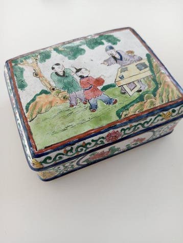 Doos - Brons - Chinees emailledoos