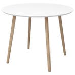 Sofacompany Allie Eettafel Wit - Showroommodel - Outlet, Huis en Inrichting, Verzenden, Gebruikt, Overige houtsoorten, 100 tot 150 cm