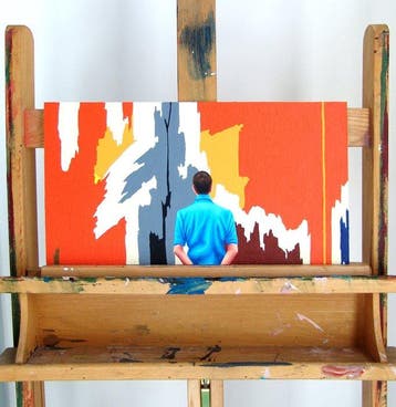 Gerard Boersma (1976) - PH-972 (painting of a man enjoying a, Antiquités & Art