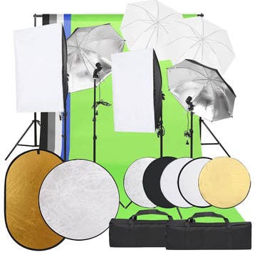 vidaXL Fotostudioset met verlichtingsset, achtergrond en, Verzenden