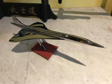 Concorde 1:200 - Avion miniature - aluminium chromé 30 cm, Antiquités & Art