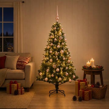 vidaXL Kunstkerstboom met Ballen 120 cm 150 LEDs Warmwit, Verzenden