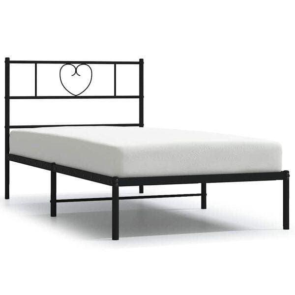 Bedframe metaal 100x200 | 34% Retour deal - Weg = Weg, Huis en Inrichting, Slaapkamer | Bedden, 100 cm, 200 cm, Zwart, Zo goed als nieuw