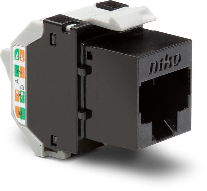 Niko Non Blindé RJ45 UTP Cat 6 PoE++ Connecteur - 650-45062, Bricolage & Construction, Électricité & Câbles, Envoi