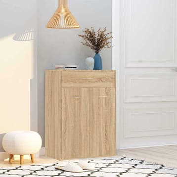 vidaXL Schoenenkast 60x35x84 cm bewerkt hout sonoma, Verzenden, Nieuw
