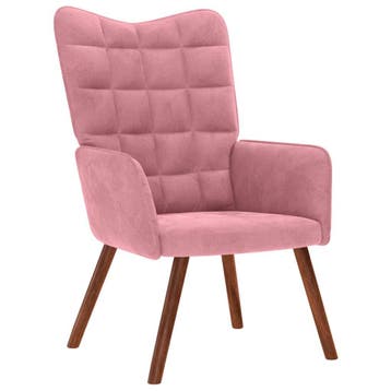 vidaXL Relaxstoel fluweel roze, Huis en Inrichting, Fauteuils, Verzenden, Nieuw